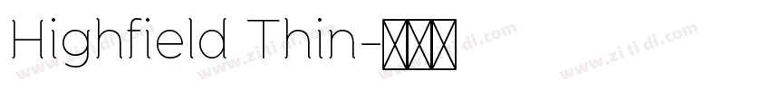 Highfield Thin字体转换